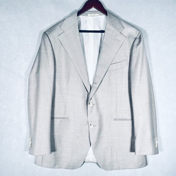 Suitsupply x Vitale Barberis Suit Mens 46R Gray Wool 2 Piece Blazer Pants 38x30 - Picture 4 of 16